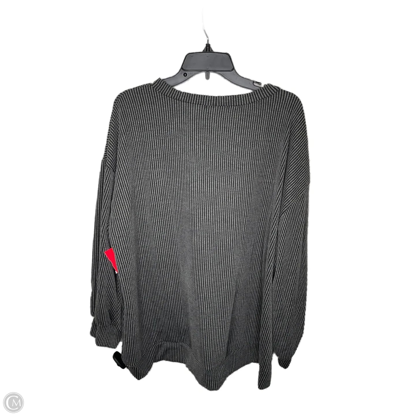 Top Long Sleeve By First Love In Grey, Size: 3x