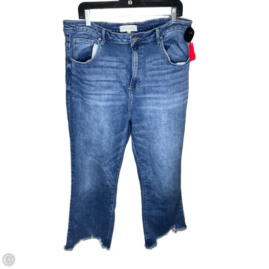 Jeans Boot Cut By Risen In Blue Denim, Size: 22