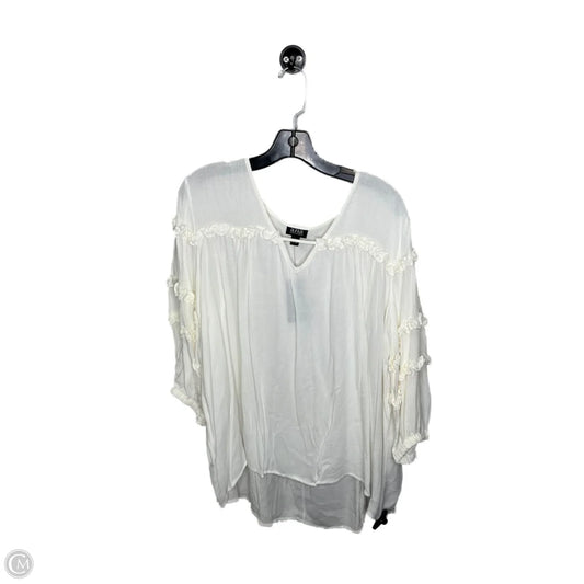 Top 3/4 Sleeve By Ana In White, Size: L