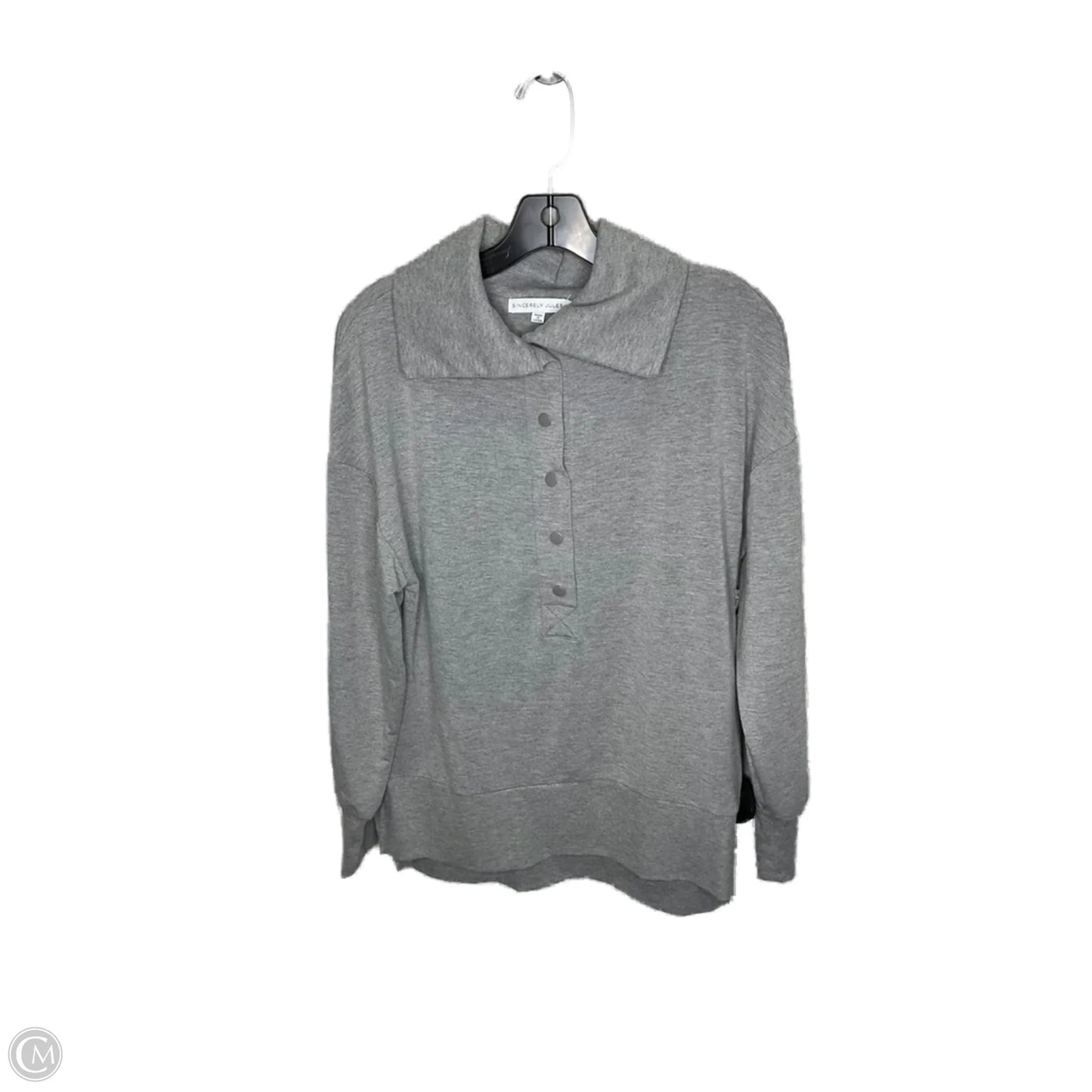 Sweatshirt Collar By Sincerely Jules In Grey, Size: S