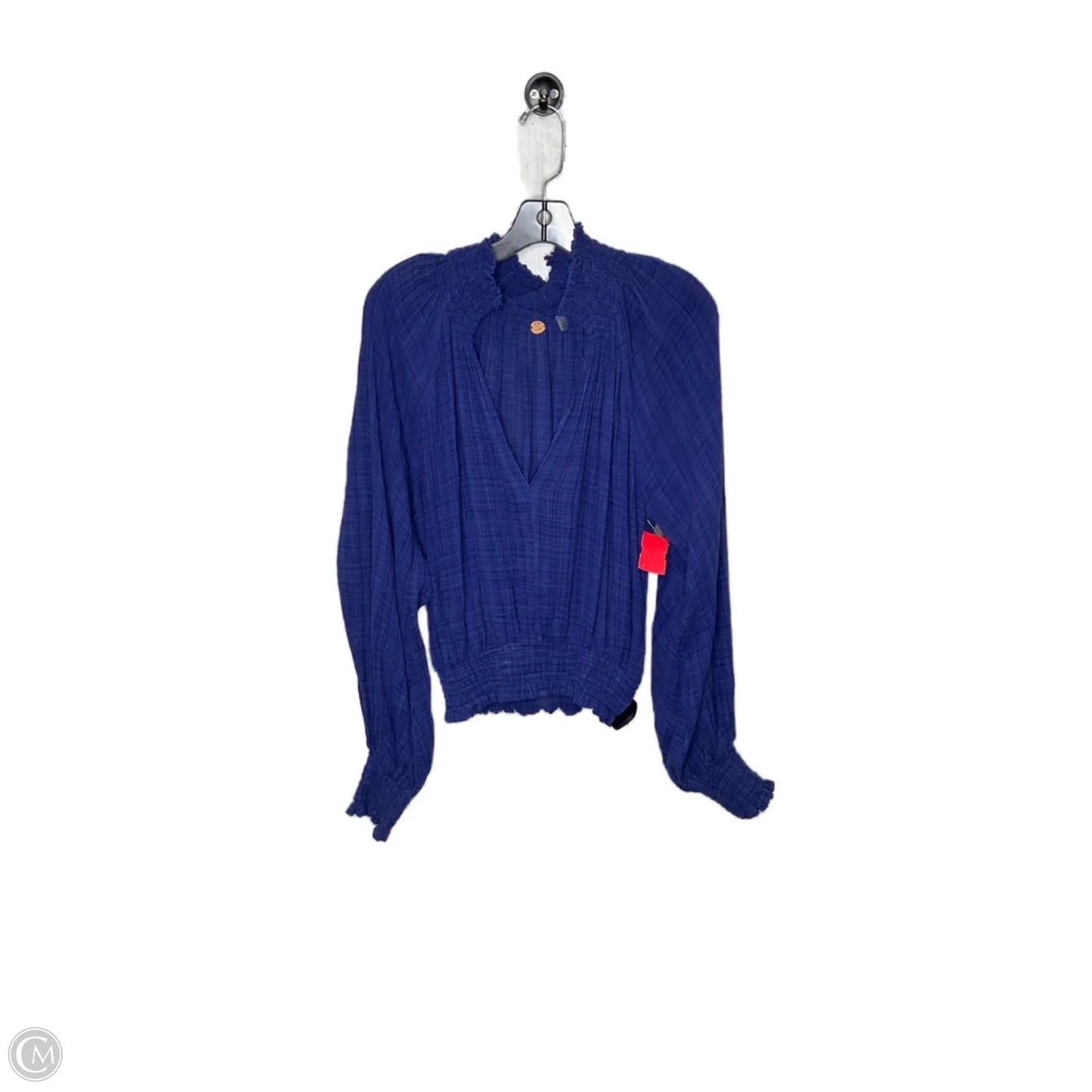 Top Long Sleeve By Free People In Blue, Size: S