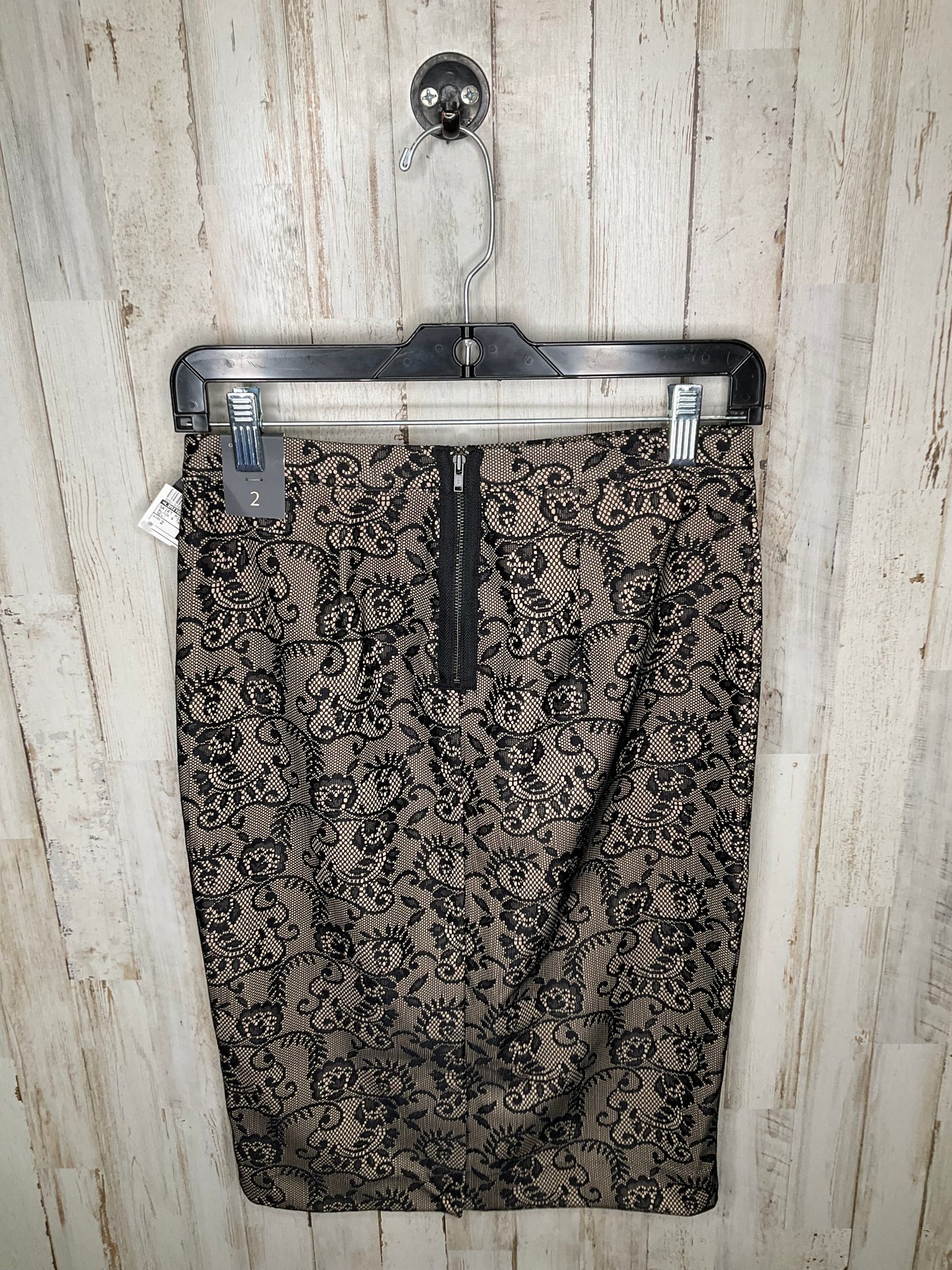 Black & Tan Skirt Midi Limited, Size 2