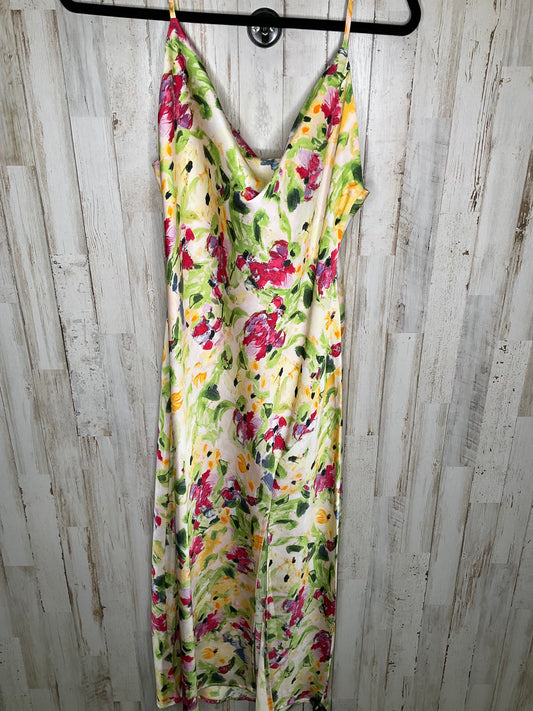 Floral Print Dress Party Long Clothes Mentor, Size M