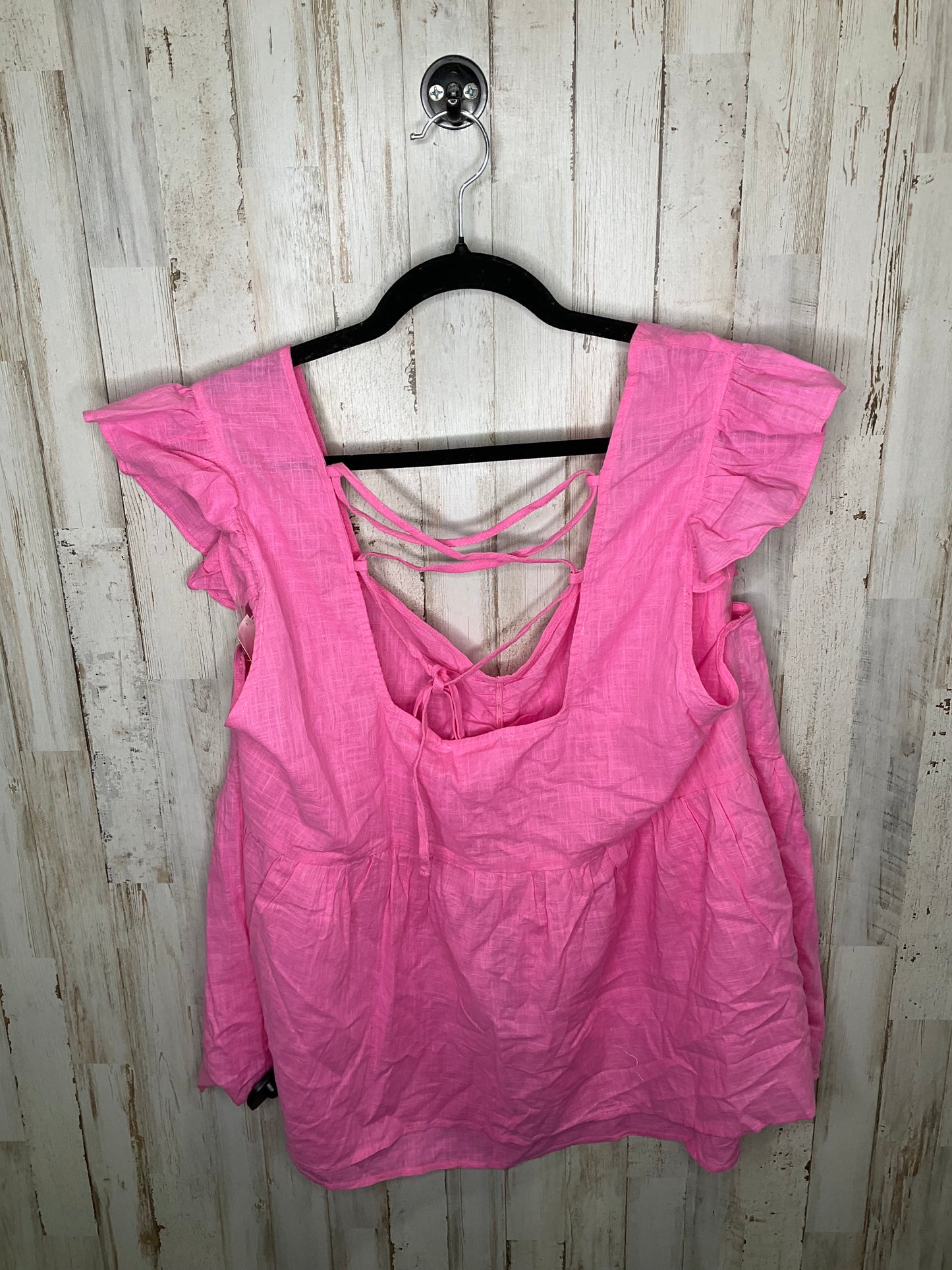 Pink Top Short Sleeve Andree By Unit, Size 2x