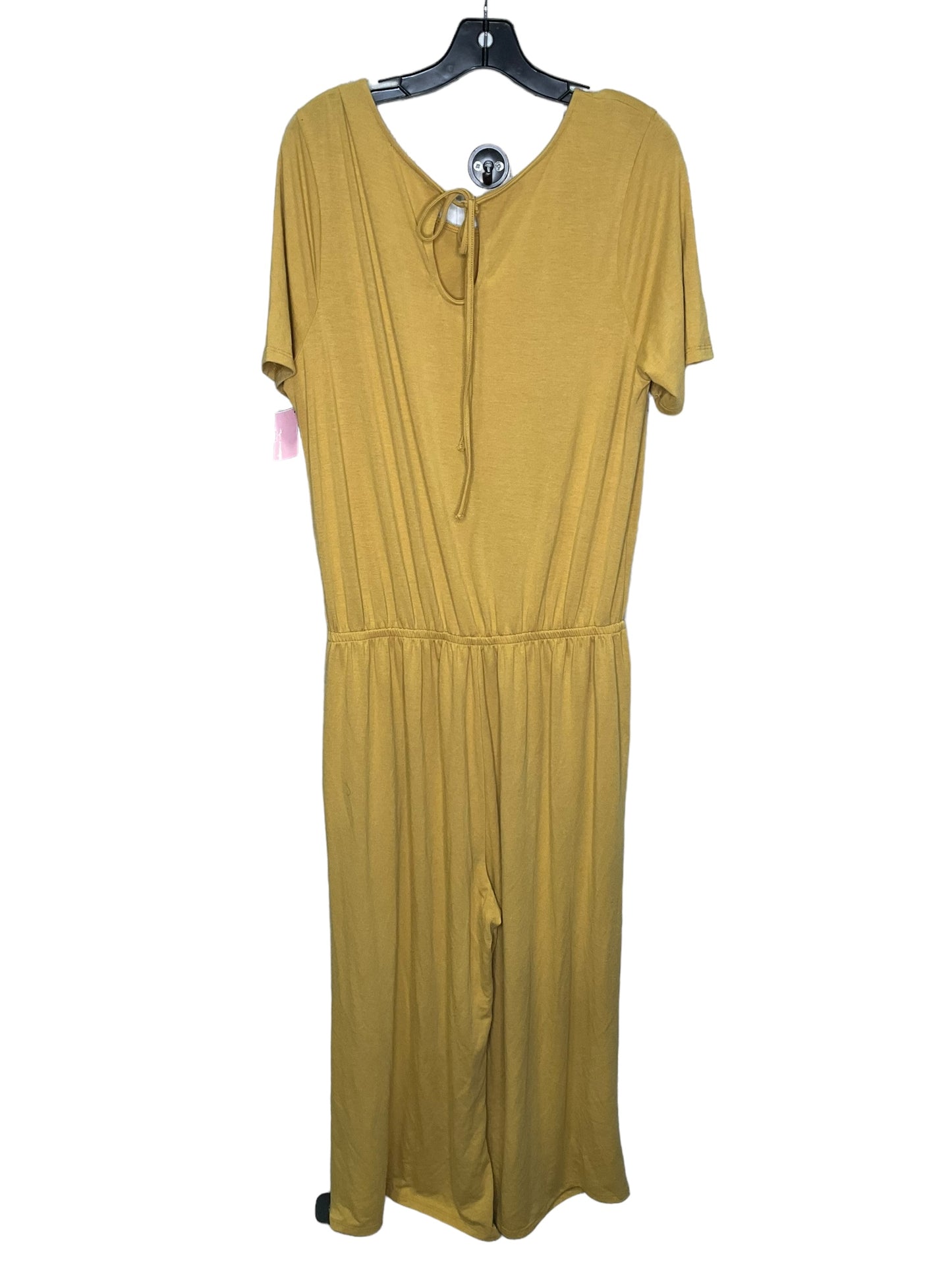 Jumpsuit By Zenana Outfitters In Yellow, Size: 1x