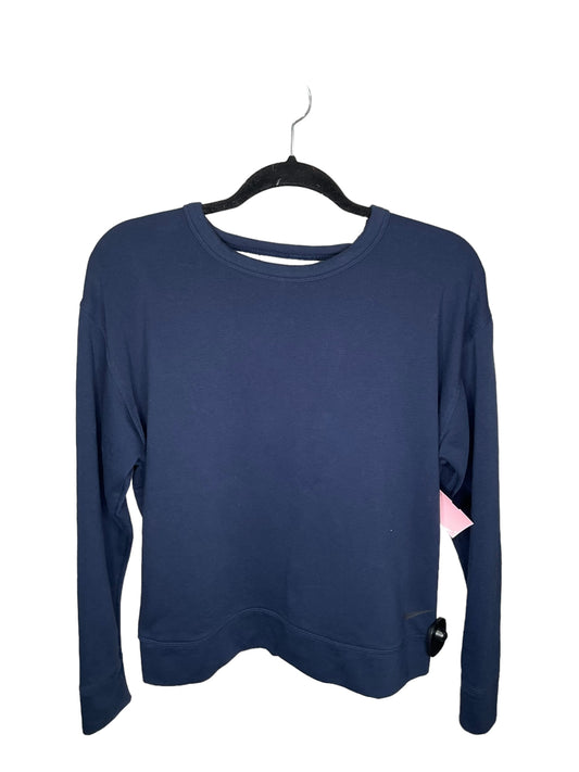 Athletic Top Long Sleeve Crewneck By Nike Apparel In Navy, Size: Xs