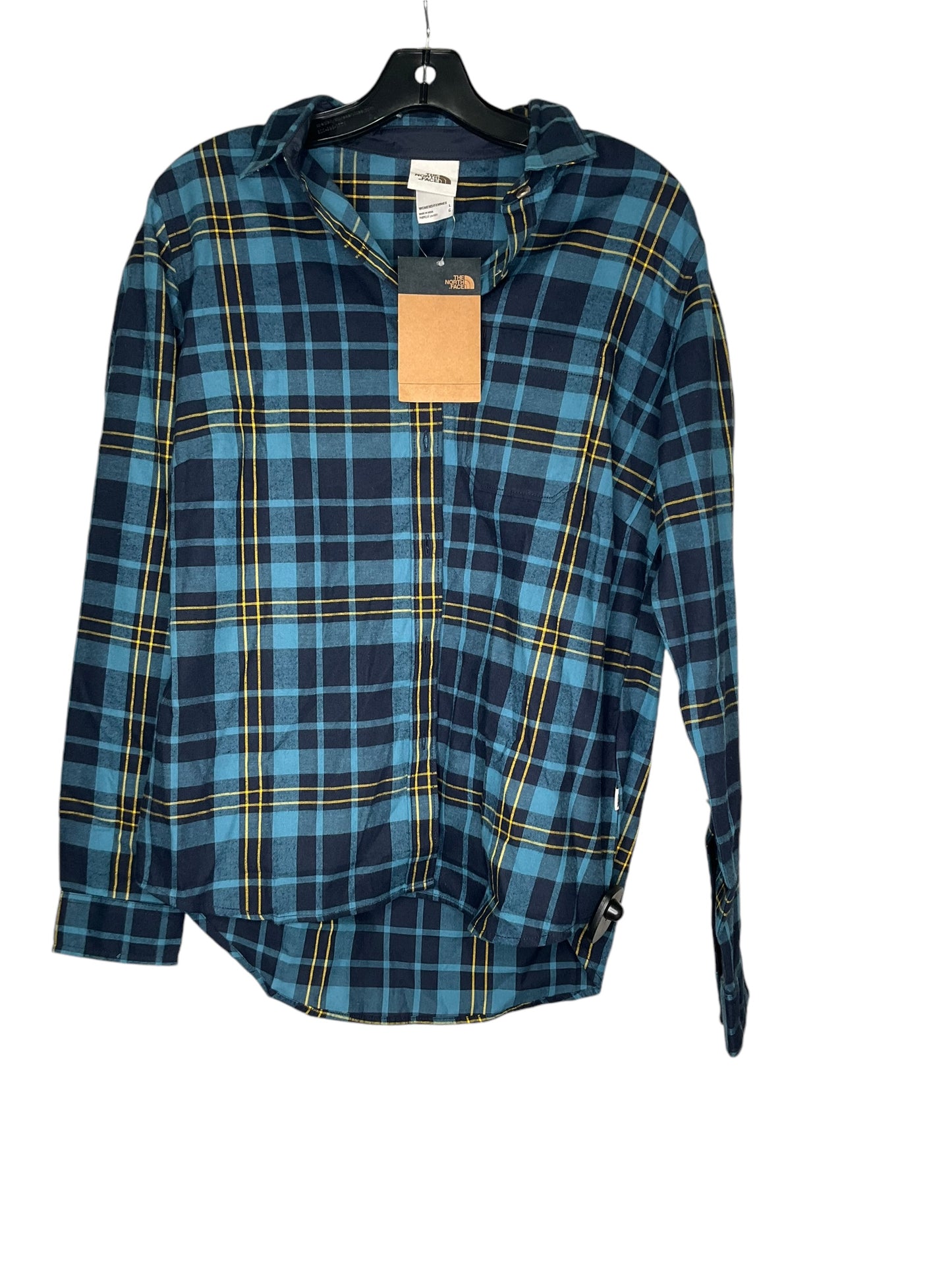 Top Long Sleeve By The North Face In Plaid Pattern, Size: L