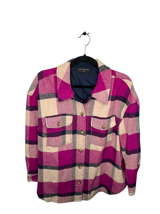 Jacket Shirt By Lane Bryant In Pink, Size: Xl