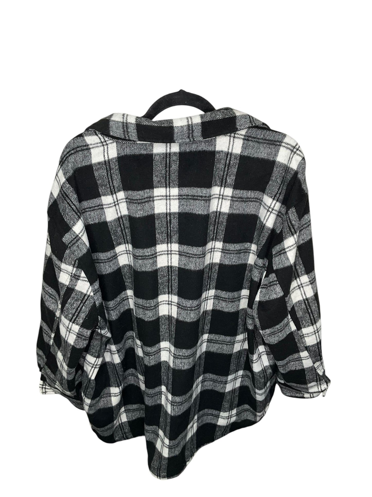 Jacket Shirt By Members Mark In Black & White, Size: Xxl