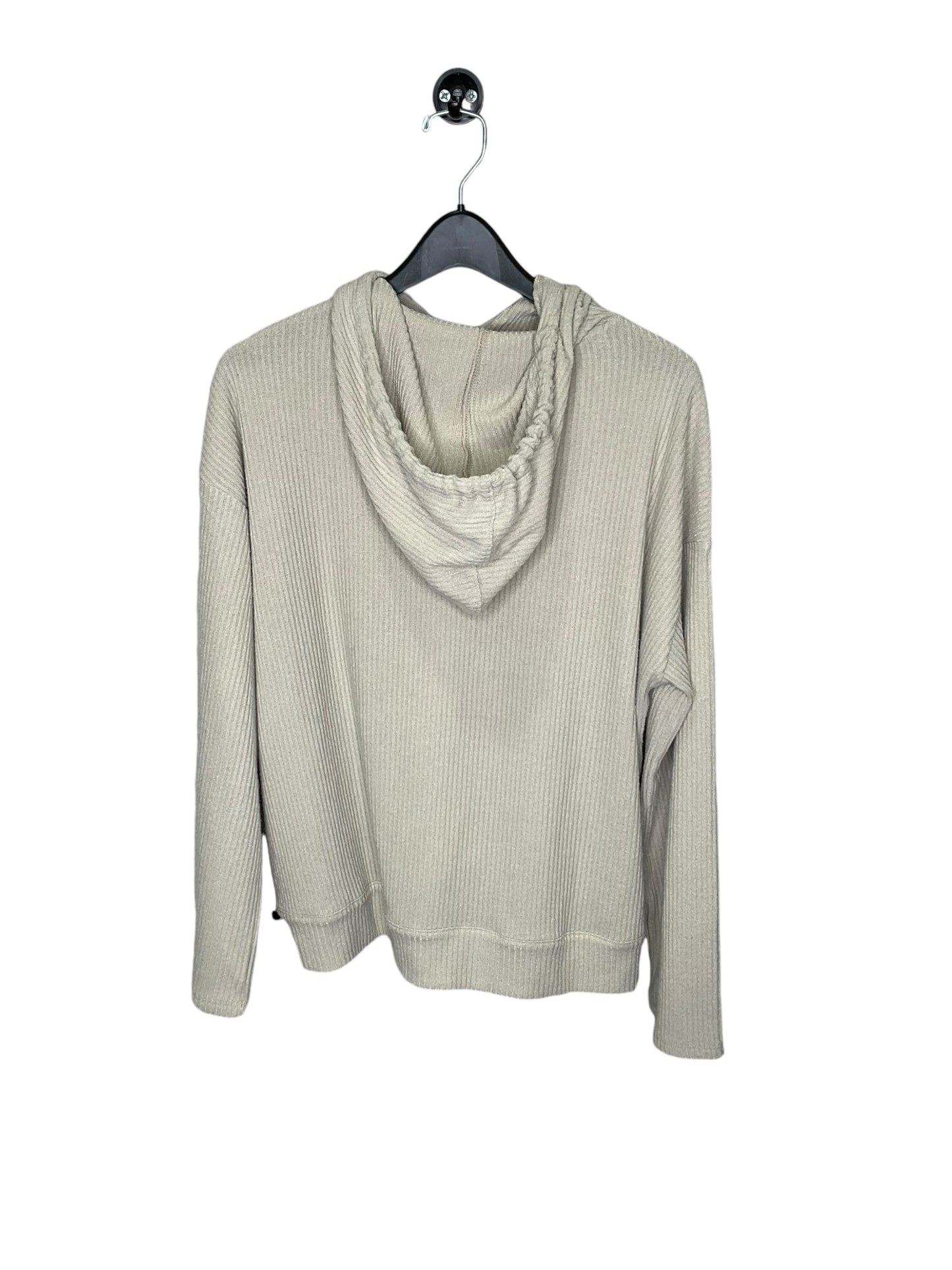 Sweatshirt Hoodie By Zelos In Tan, Size: L