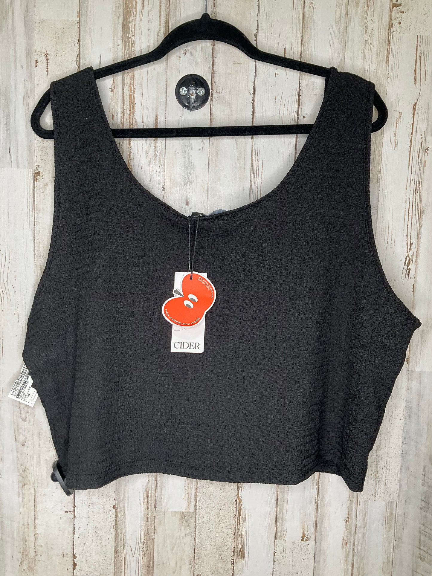 Top Sleeveless By Clothes Mentor In Black, Size: 3x