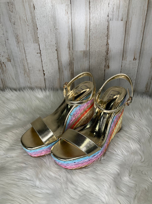 Multi-colored Shoes Heels Wedge Shu Shop, Size 8