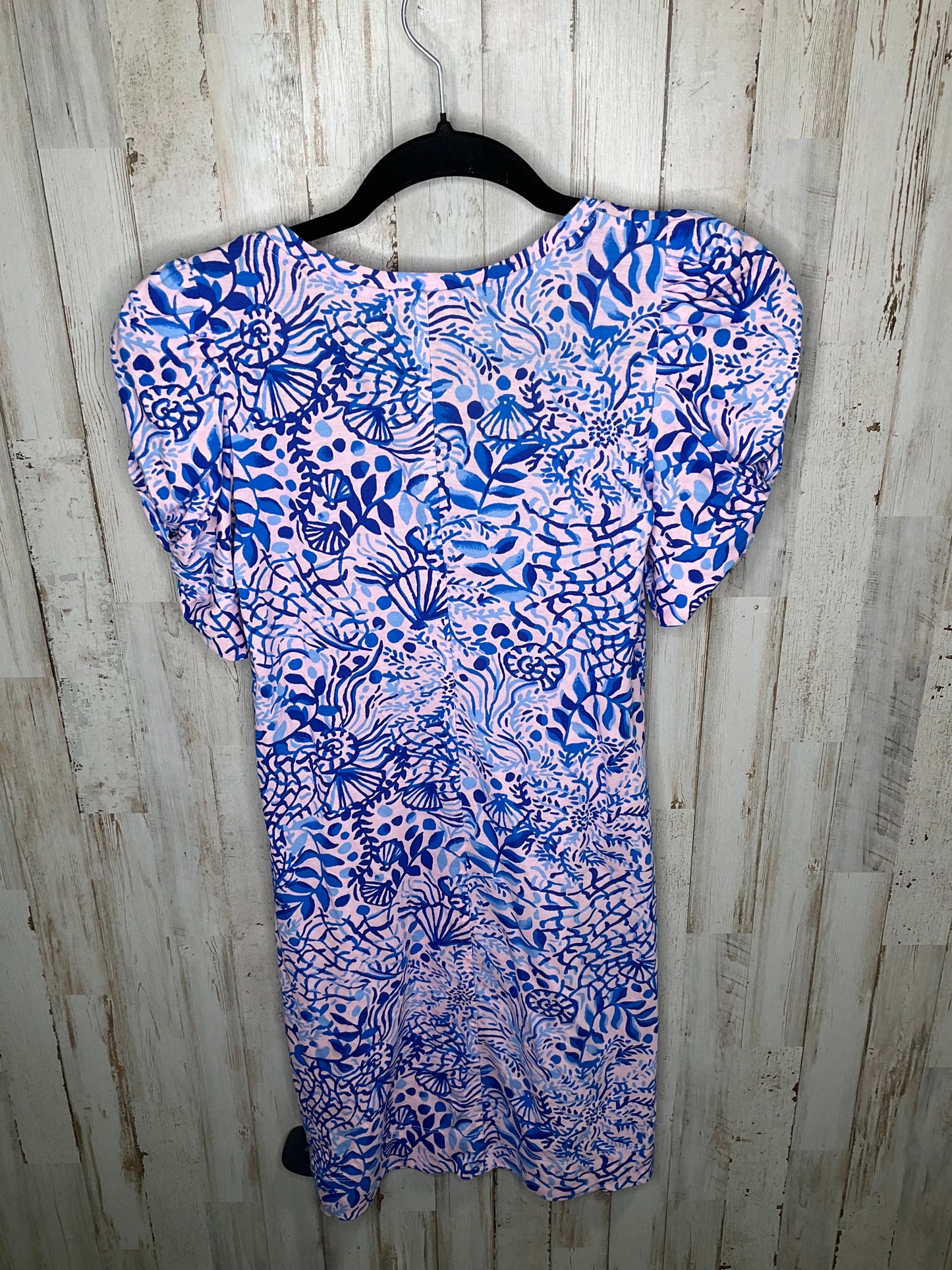 Blue & Pink Dress Casual Midi Lilly Pulitzer, Size Xxs