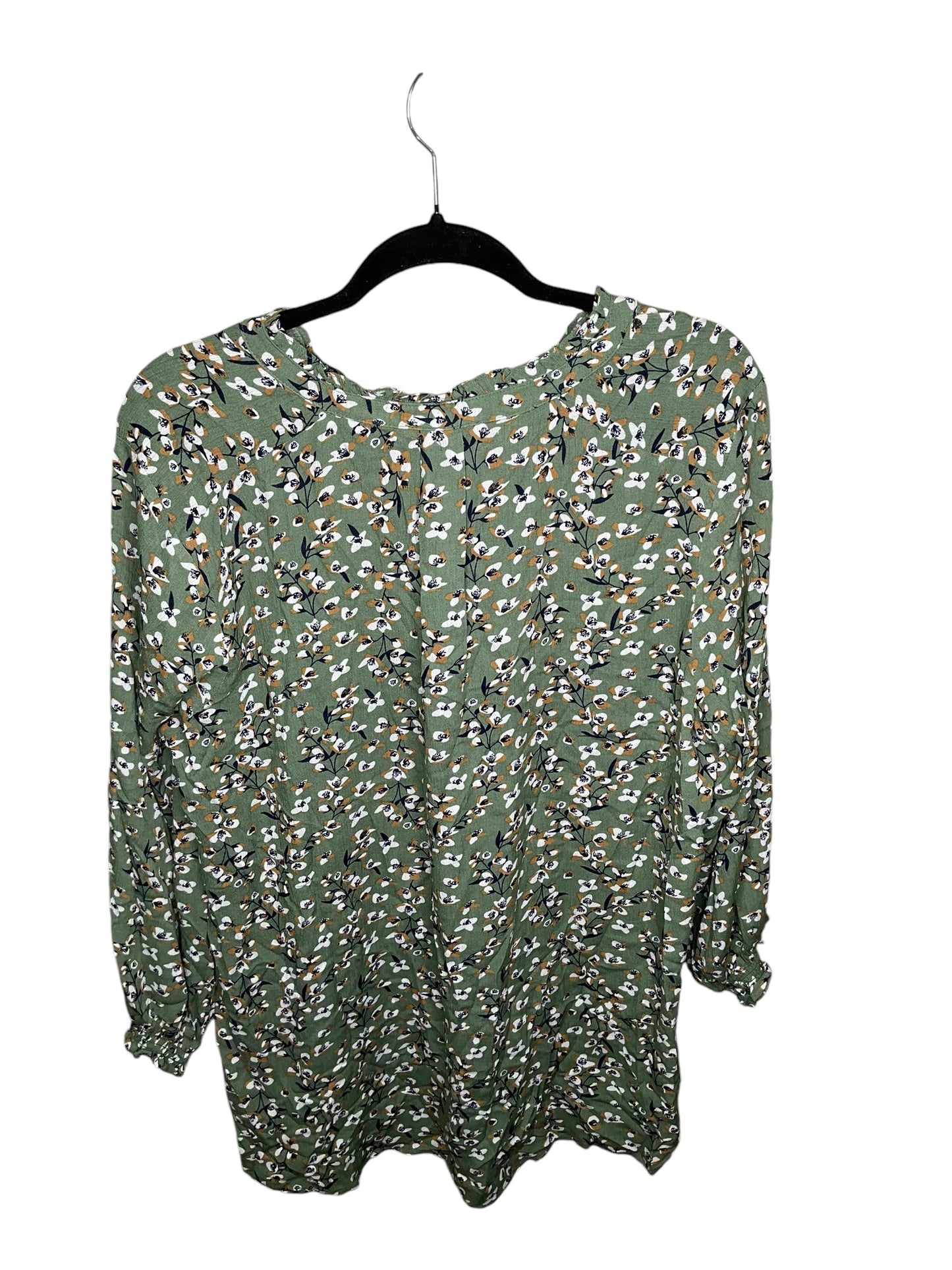 Top Long Sleeve By Clothes Mentor In Floral Print, Size: Xxl