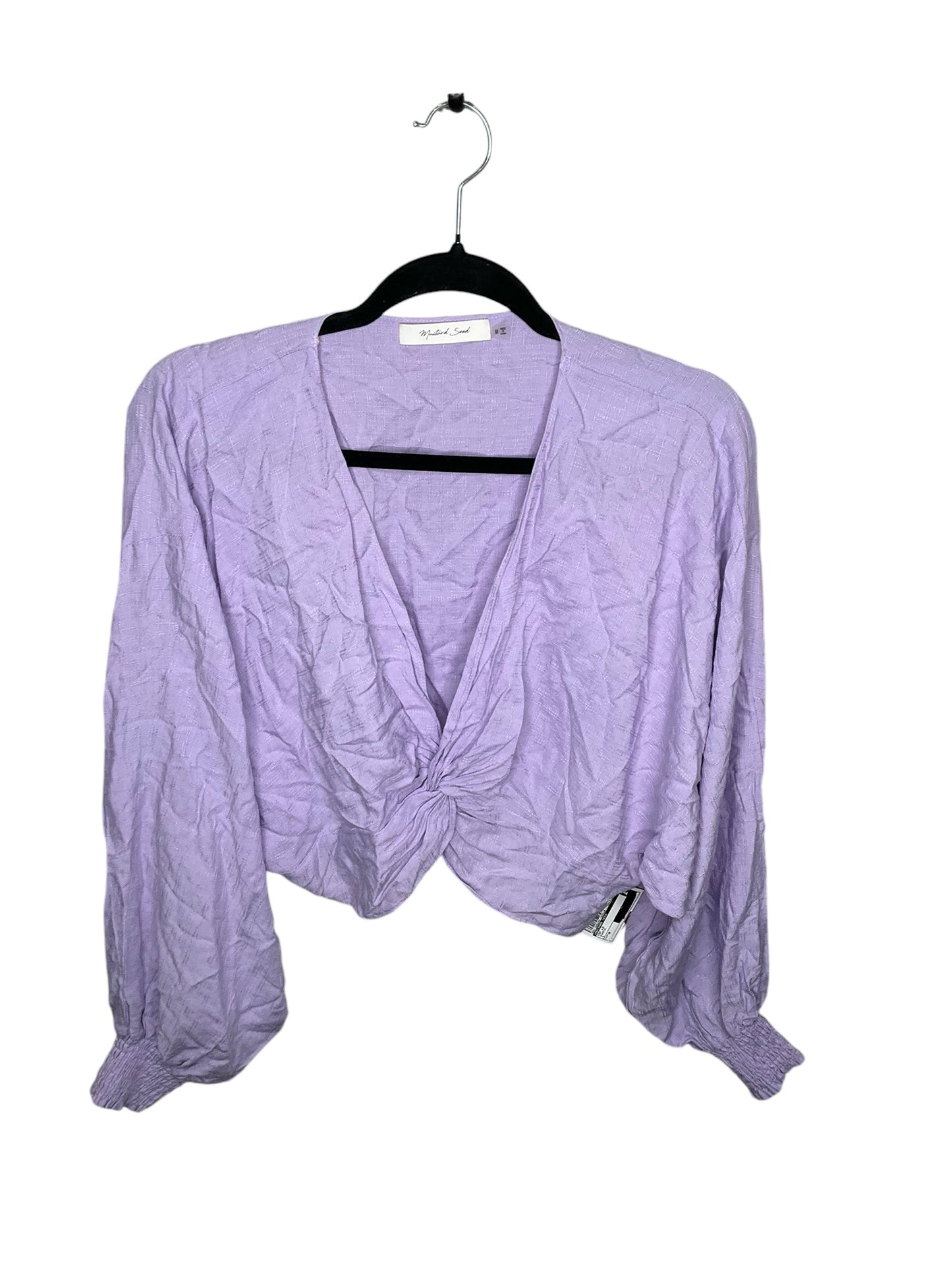 Top Long Sleeve By Mustard Seed In Purple, Size: M