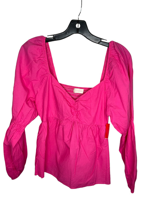 Top Long Sleeve By Altard State In Pink, Size: L