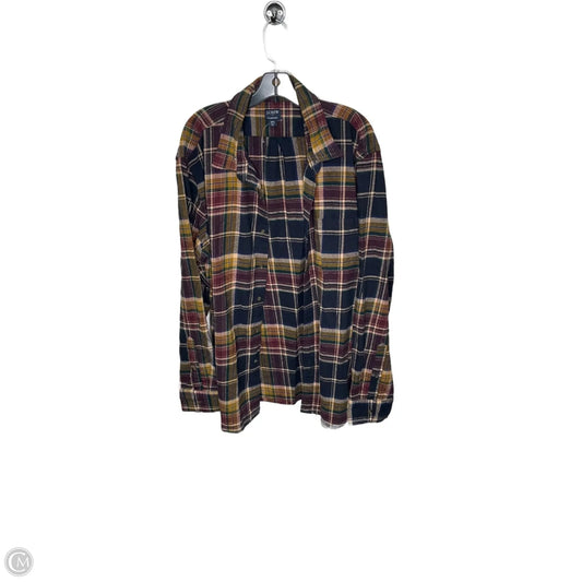 Top Long Sleeve By J. Crew In Plaid Pattern, Size: Xxl