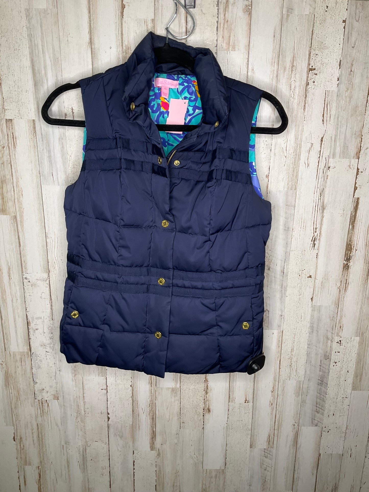 Vest Puffer & Quilted By Lilly Pulitzer In Blue, Size: Xs