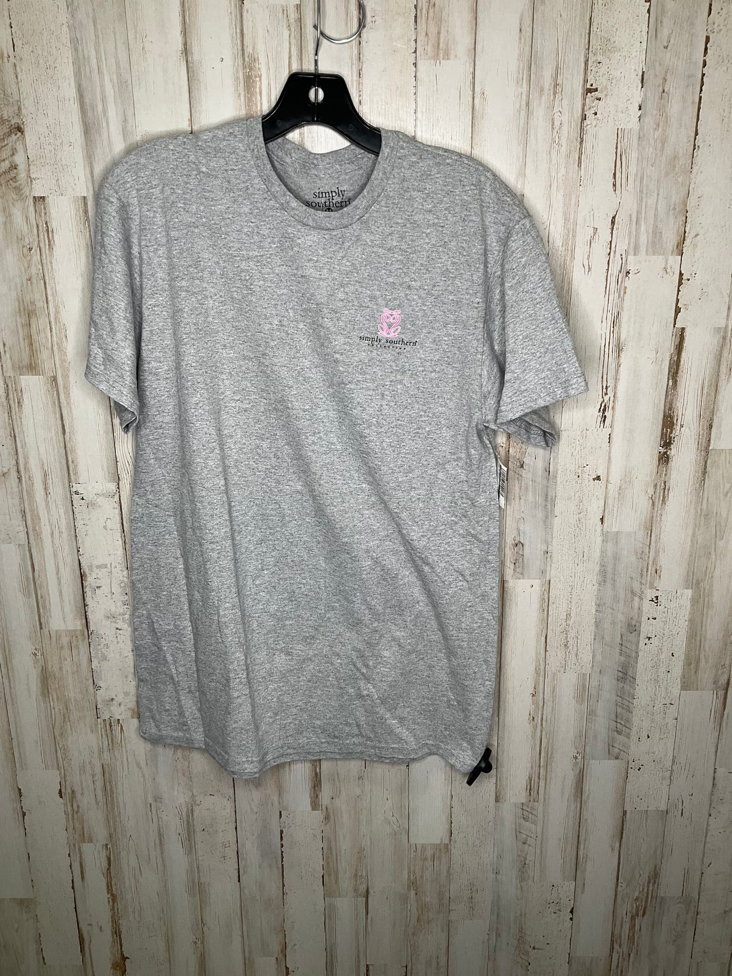 Top Short Sleeve Basic By Simply Southern In Grey, Size: M