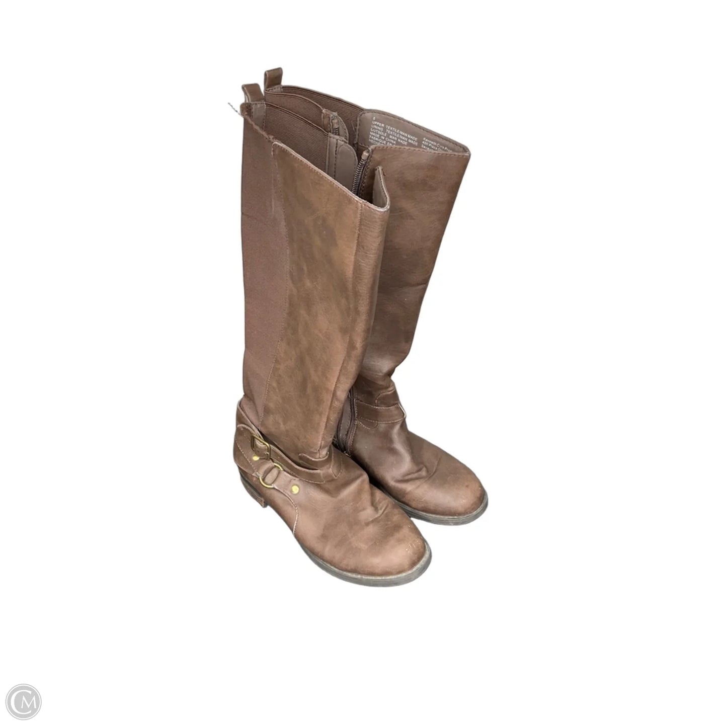 Boots Knee Flats By Clothes Mentor In Brown, Size: 8
