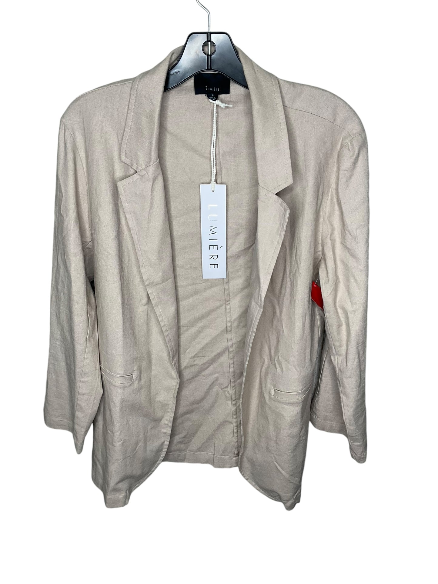 Jacket Denim By Lumiere In Beige, Size: L