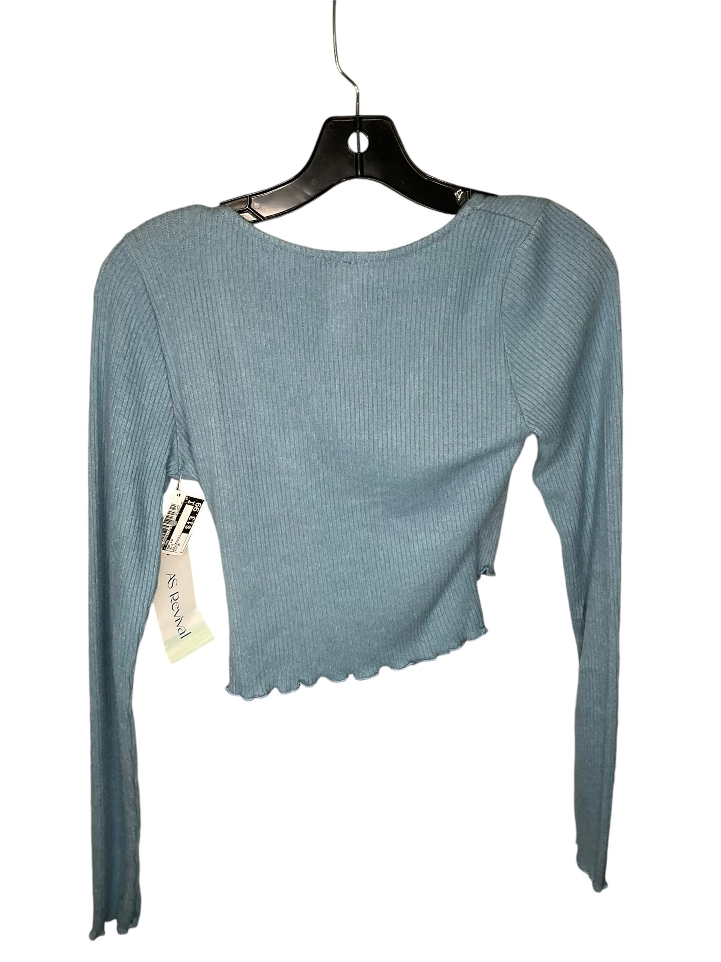 Top Long Sleeve By Cmb In Blue, Size: M