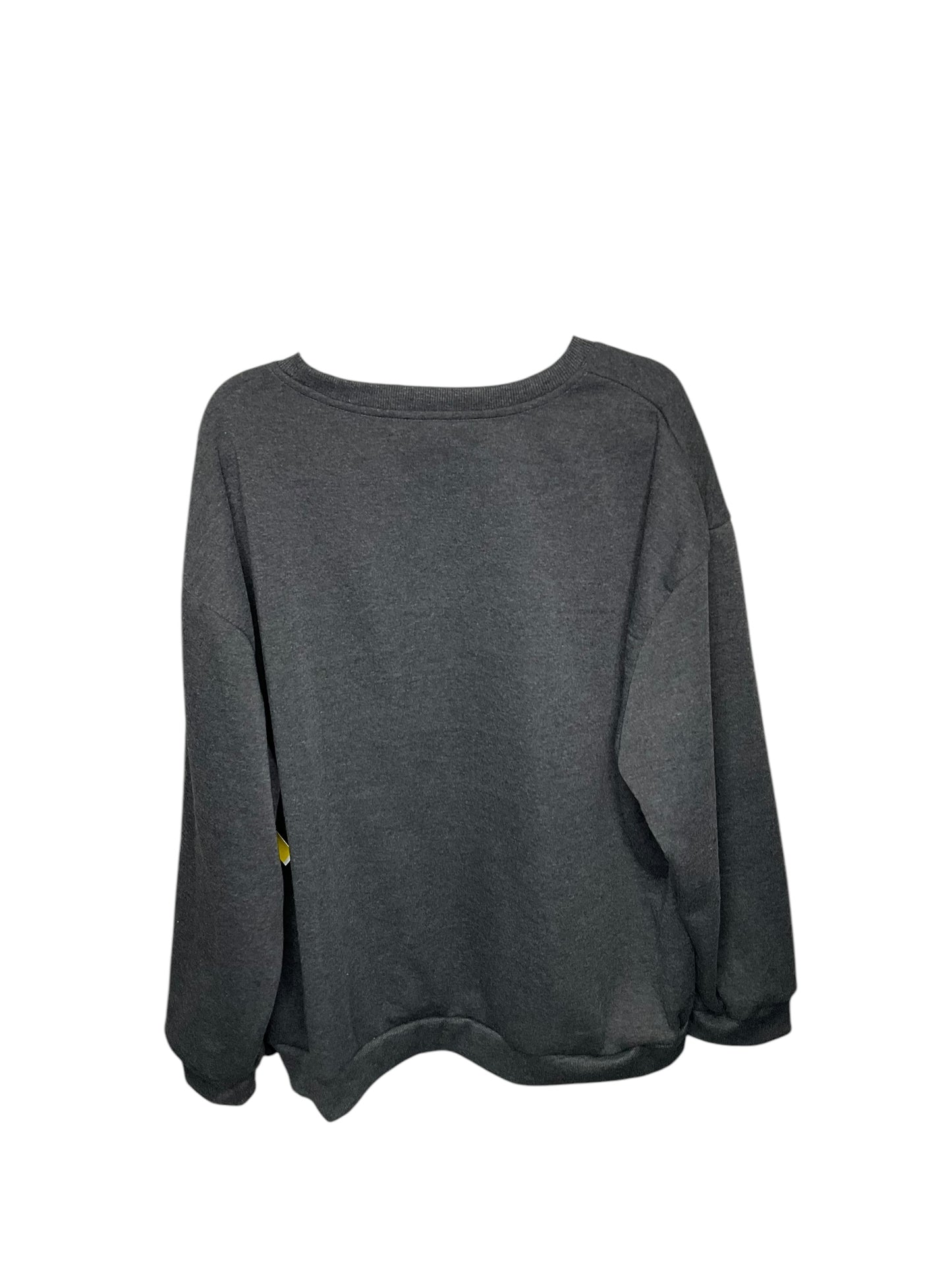 Sweatshirt Collar By Clothes Mentor In Grey, Size: 1x