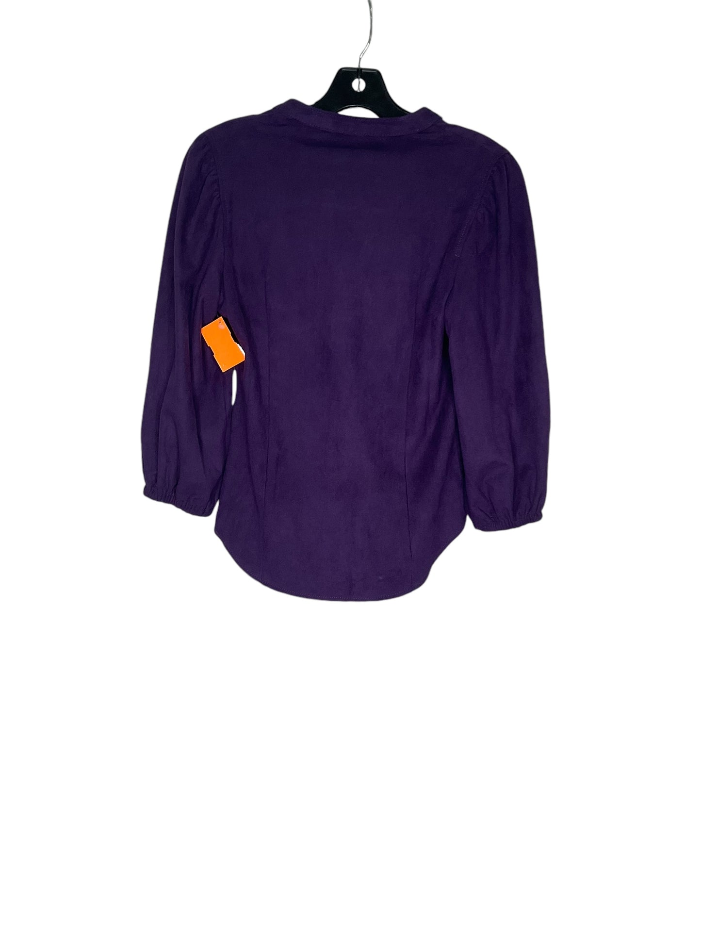 Top Long Sleeve By White House Black Market In Purple, Size: 0