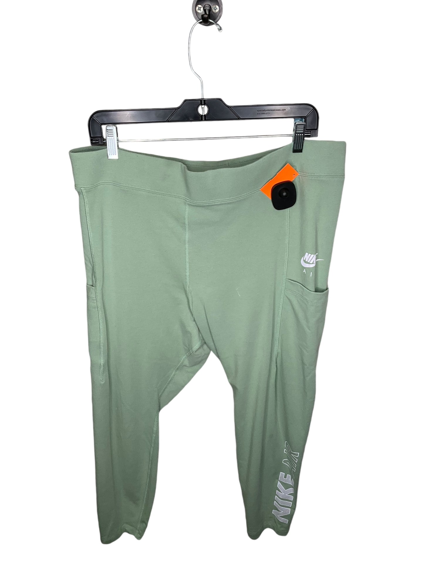 Athletic Pants By Nike In Green, Size: 1x