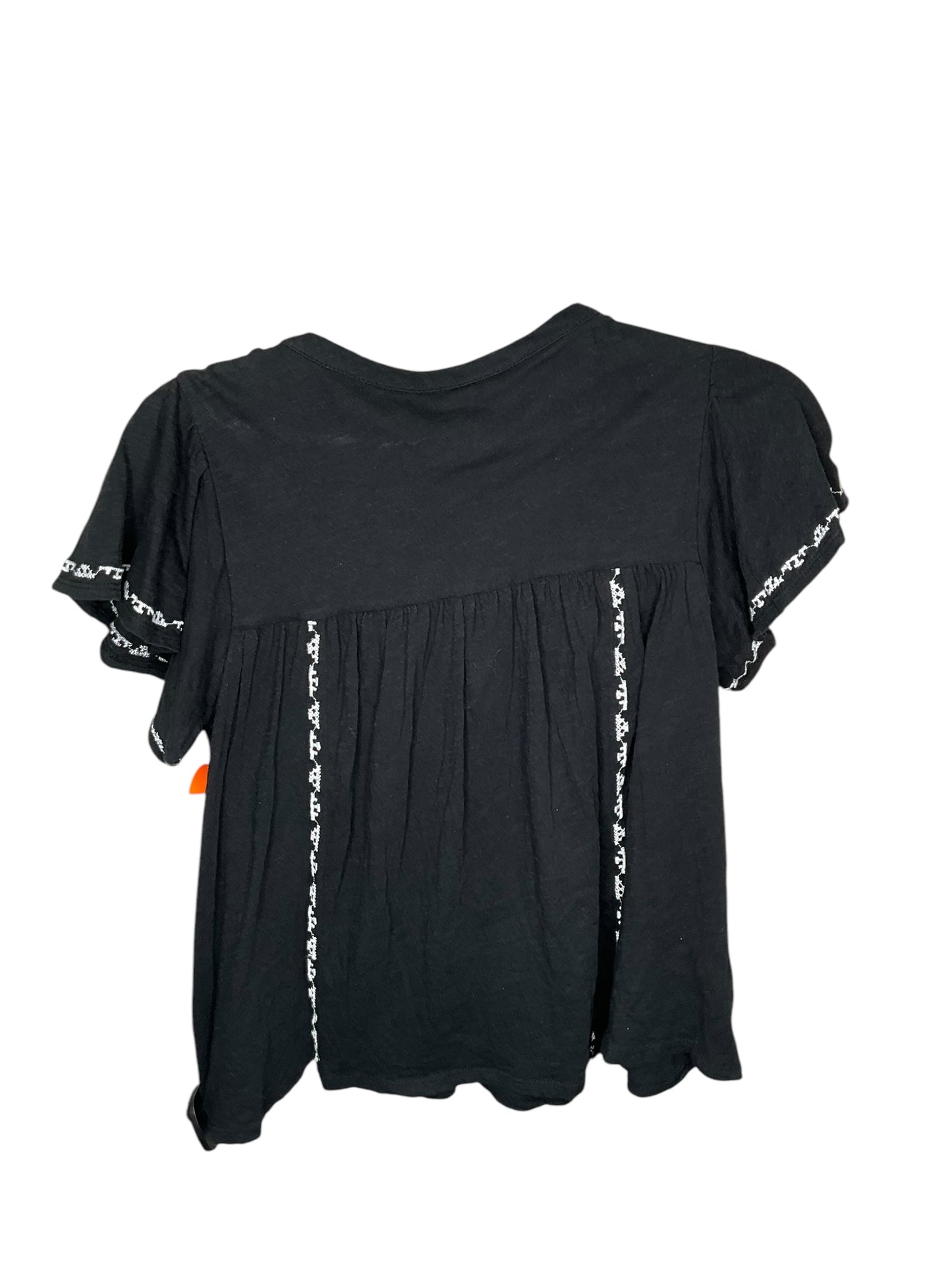 Top Short Sleeve By Anthropologie In Black, Size: Xs