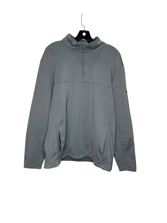 Athletic Sweatshirt Collar By Nike In Grey, Size: L