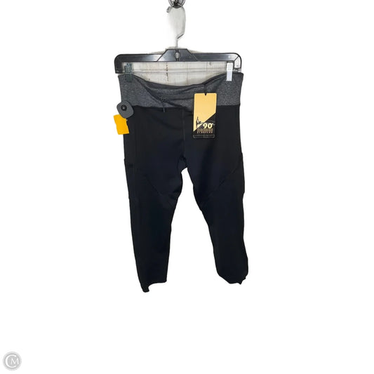 Athletic Capris By 90 Degrees By Reflex In Black & Grey, Size: M