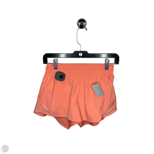 Athletic Shorts By Lululemon In Orange, Size: 6