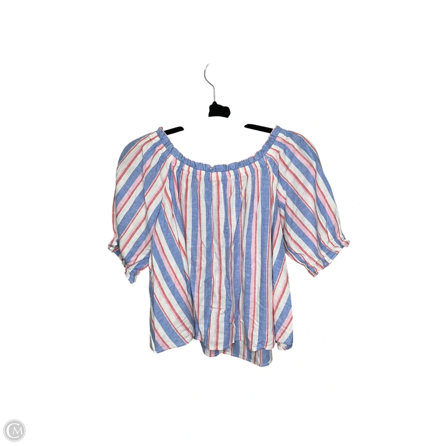 Top 3/4 Sleeve By Crown And Ivy In Striped Pattern, Size: M
