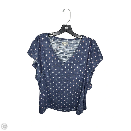 Top Short Sleeve By Wonderly In Blue, Size: Xl