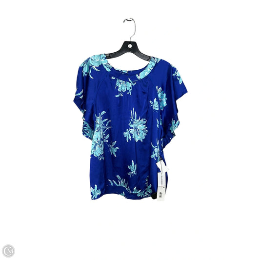 Top Short Sleeve By Liz Claiborne In Blue, Size: L
