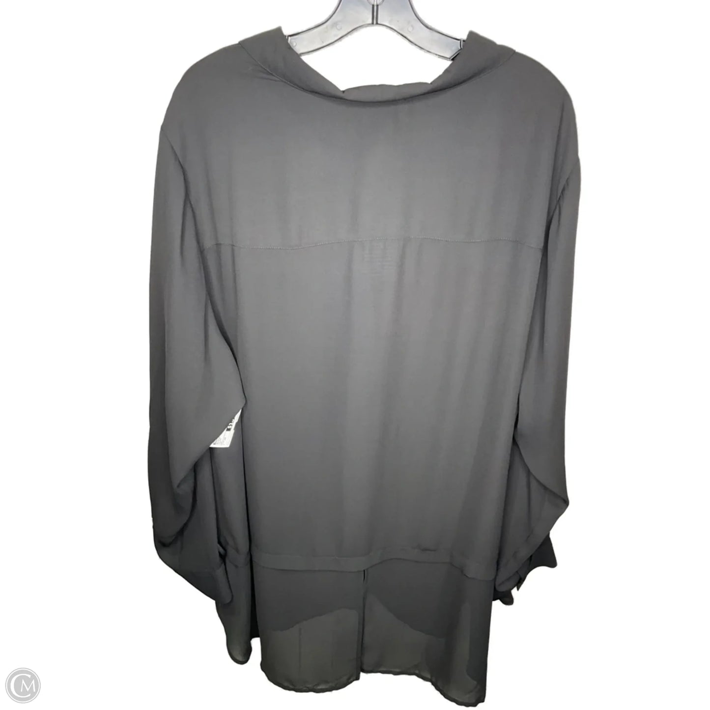 Blouse Long Sleeve By Modern Works In Black, Size: 2x