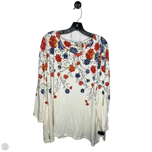 Top Long Sleeve By Multiples In Multi-colored, Size: 3x