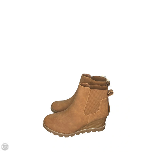 Boots Ankle Heels By Universal Thread In Brown, Size: 8.5
