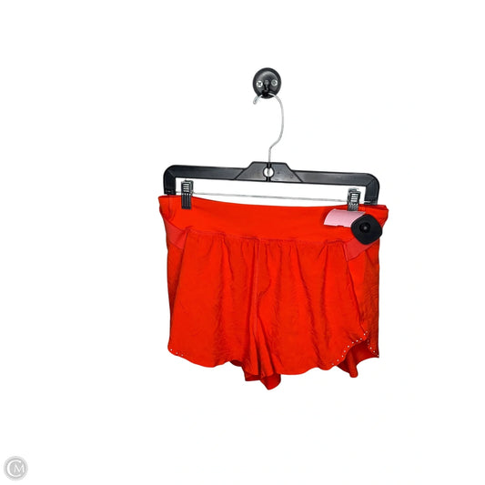 Athletic Shorts By Lululemon In Orange, Size: 8