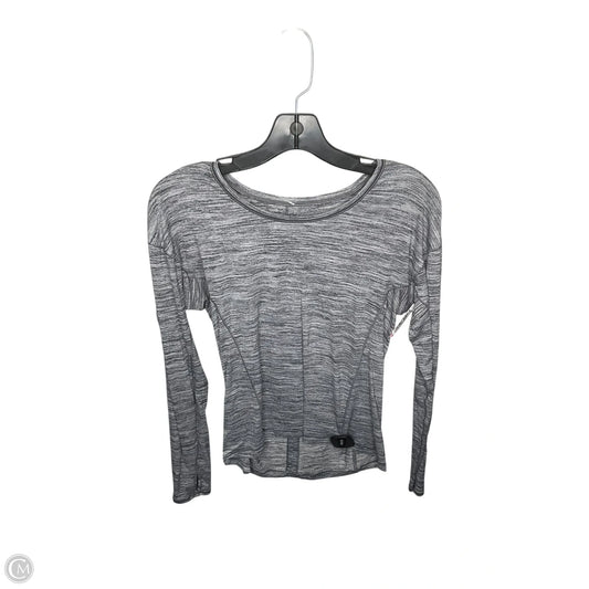 Athletic Top Short Sleeve By Lululemon In Grey, Size: S