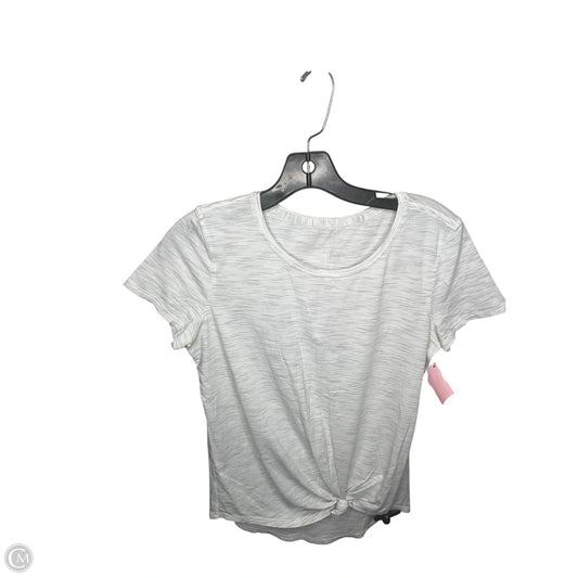 Athletic Top Short Sleeve By Lululemon In Grey, Size: S