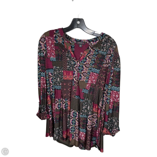 Top Long Sleeve By Cocomo In Multi-colored, Size: 1x