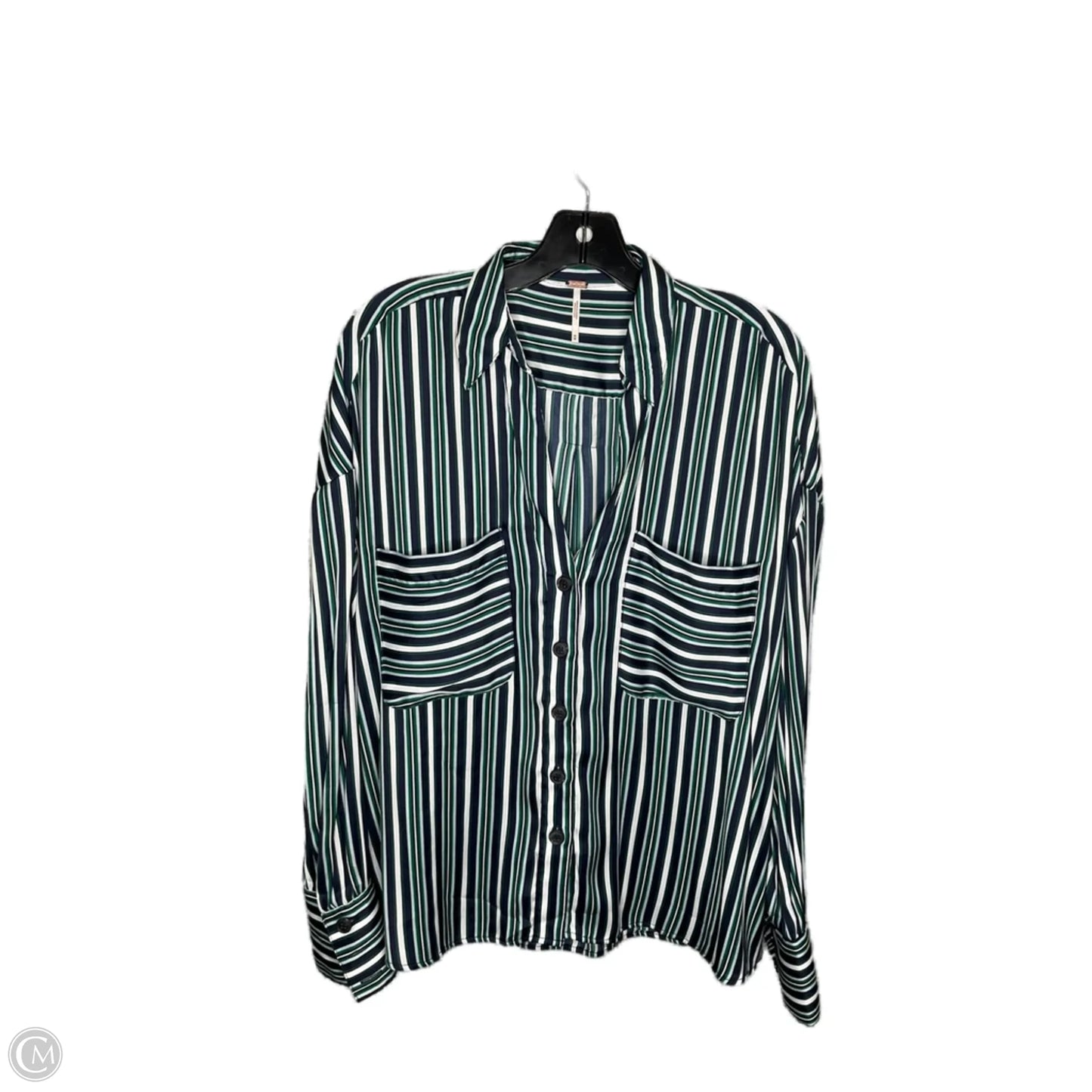 Top Long Sleeve By Free People In Striped Pattern, Size: M