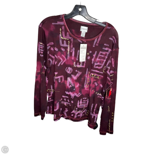 Top Long Sleeve By Chicos In Purple, Size: Xl