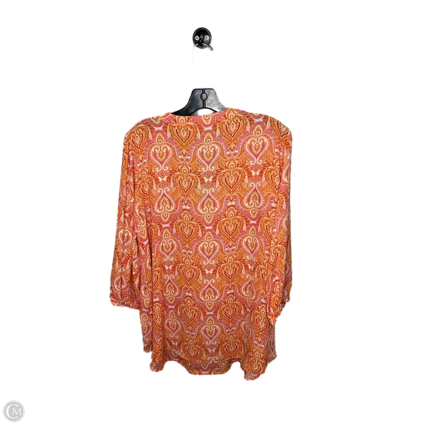 Top 3/4 Sleeve By Rose And Olive In Orange, Size: 1x