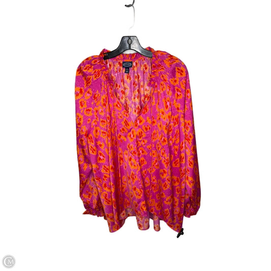 Top 3/4 Sleeve By Scoop In Pink, Size: Xl