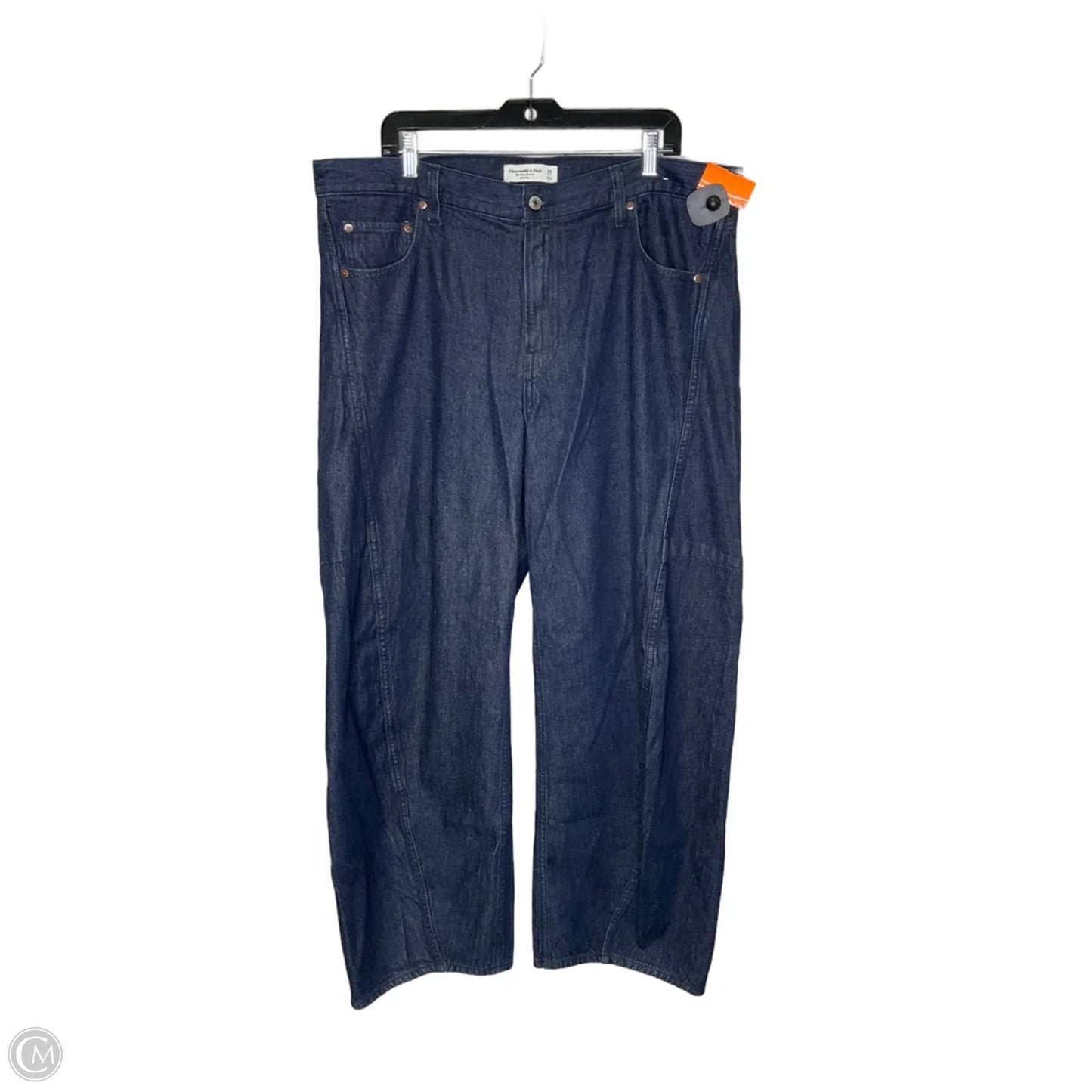 Jeans Wide Leg By Abercrombie And Fitch In Blue Denim, Size: 1x