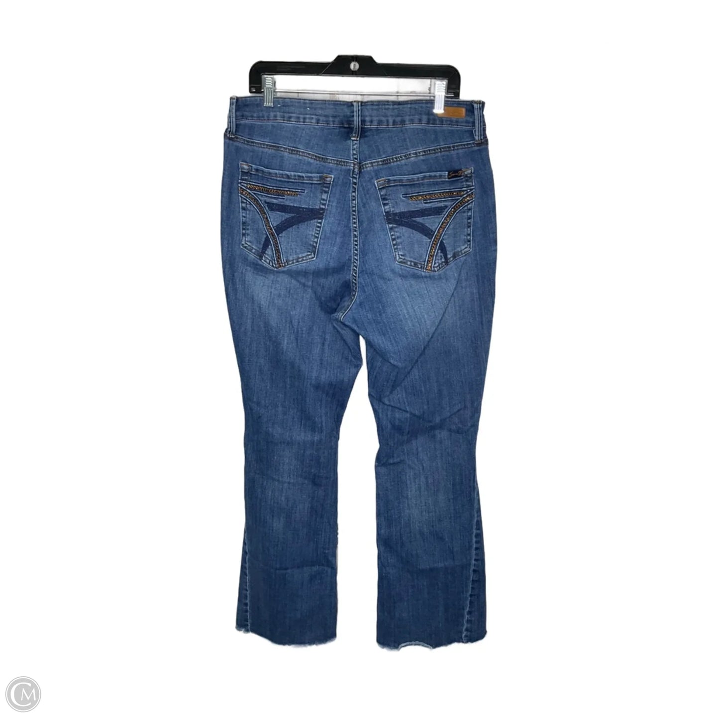 Jeans Boot Cut By Seven 7 In Blue Denim, Size: 16