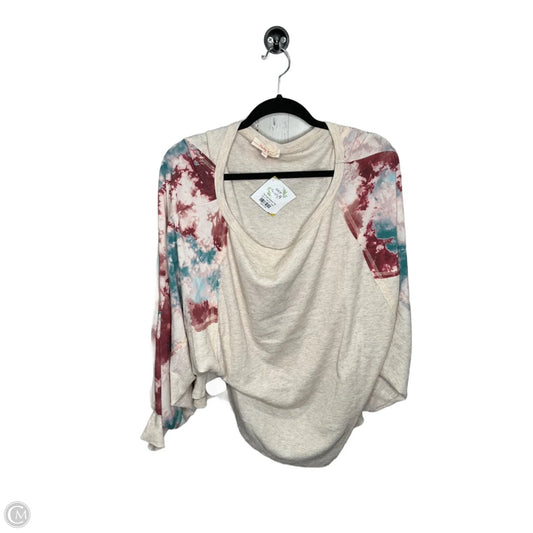 Top Long Sleeve By Hailey & Co In Cream, Size: L
